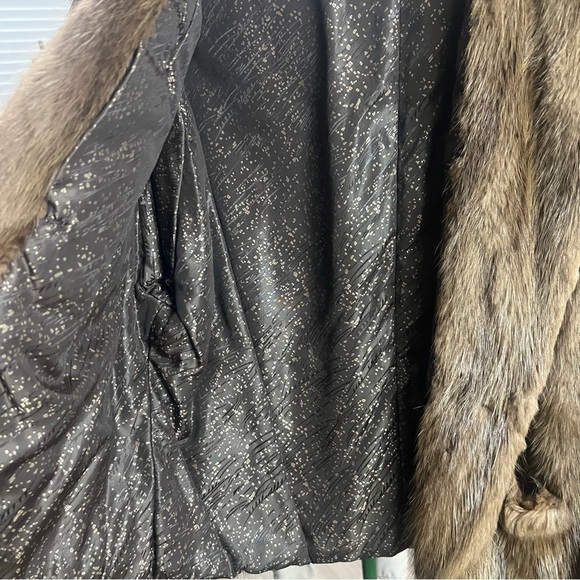 Vintage Montreal Brown Mink Coat Brown Faux Fur Original Coat Chunky size Medium - Picture 5 of 13